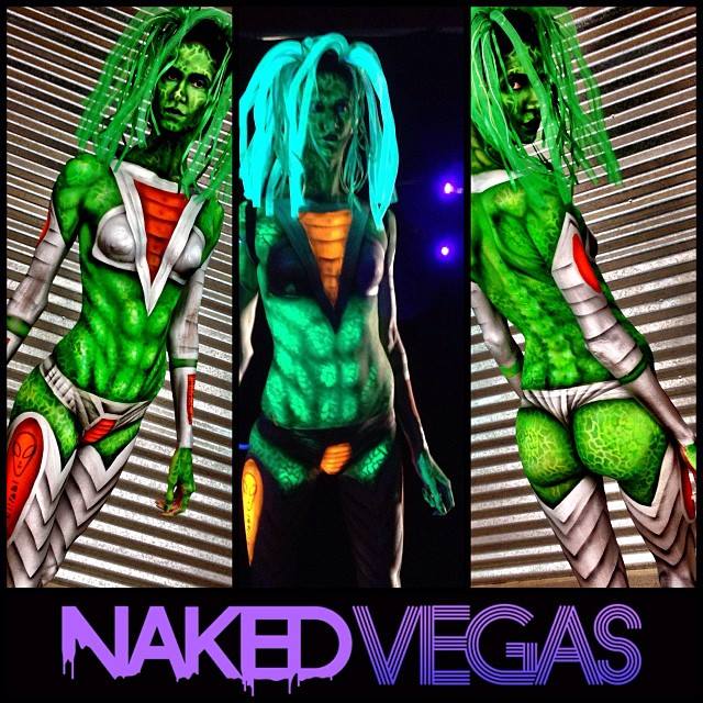 Naked Vegas Tequila Aliens Body Painting